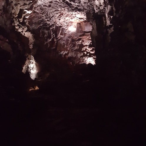 One of the many tunnels leading into the main tunnel in Raufarhólshellir